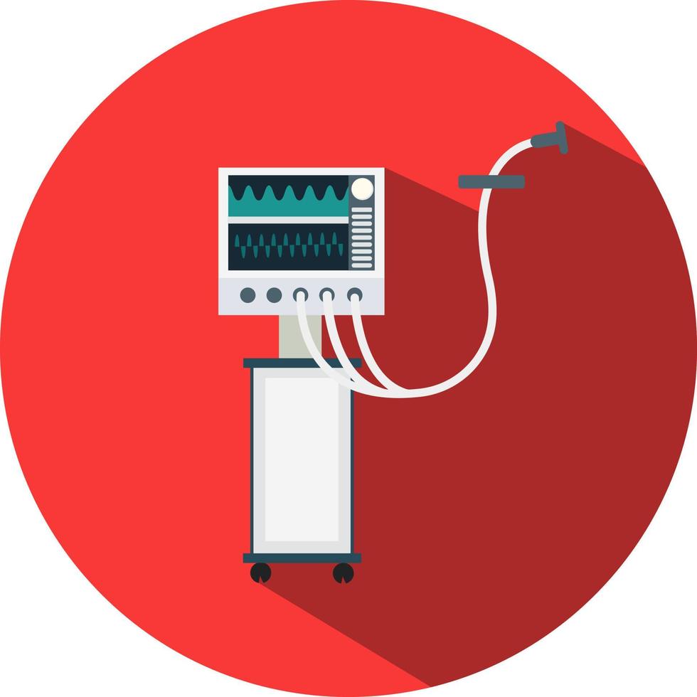 Hospital ventilator ,illustration, vector on white background.