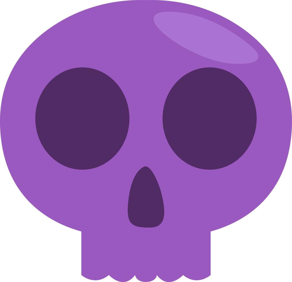 Halloween skull, illustration, vector on a white background.