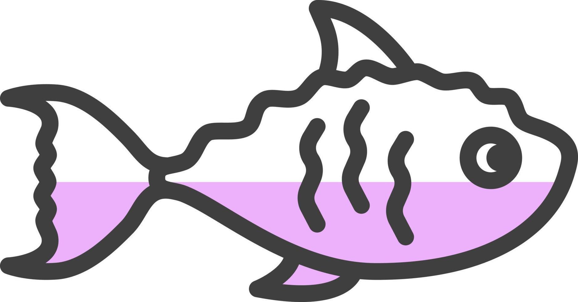 Light purple fish, illustration, vector, on a white background. vector