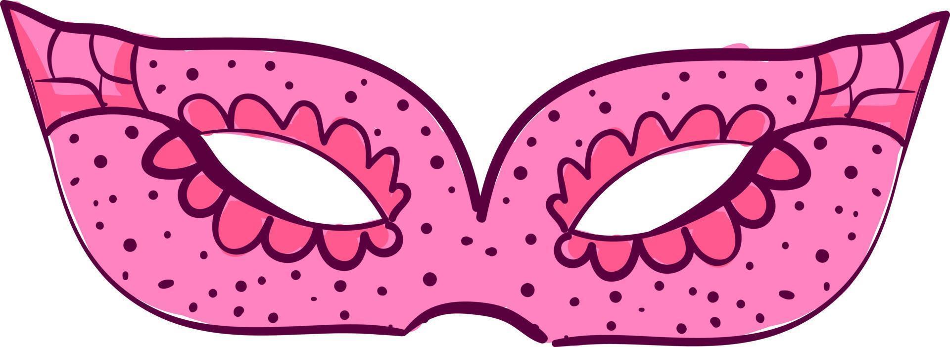 pink carnival mask vector