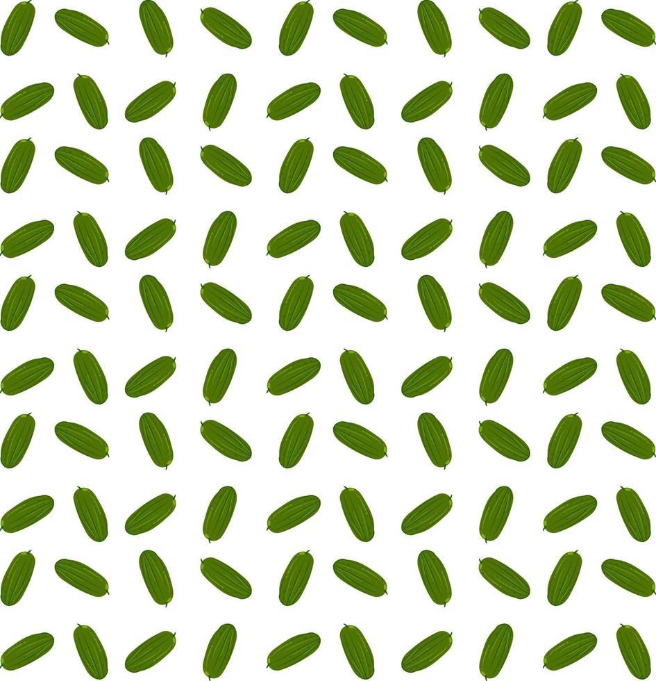 Cucumber wallpaper, illustration, vector on white background.