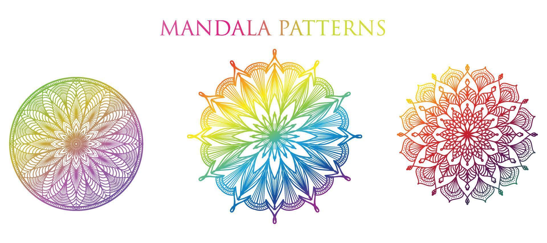 colorful mandala background, set mandala,Mandalas for coloring ...