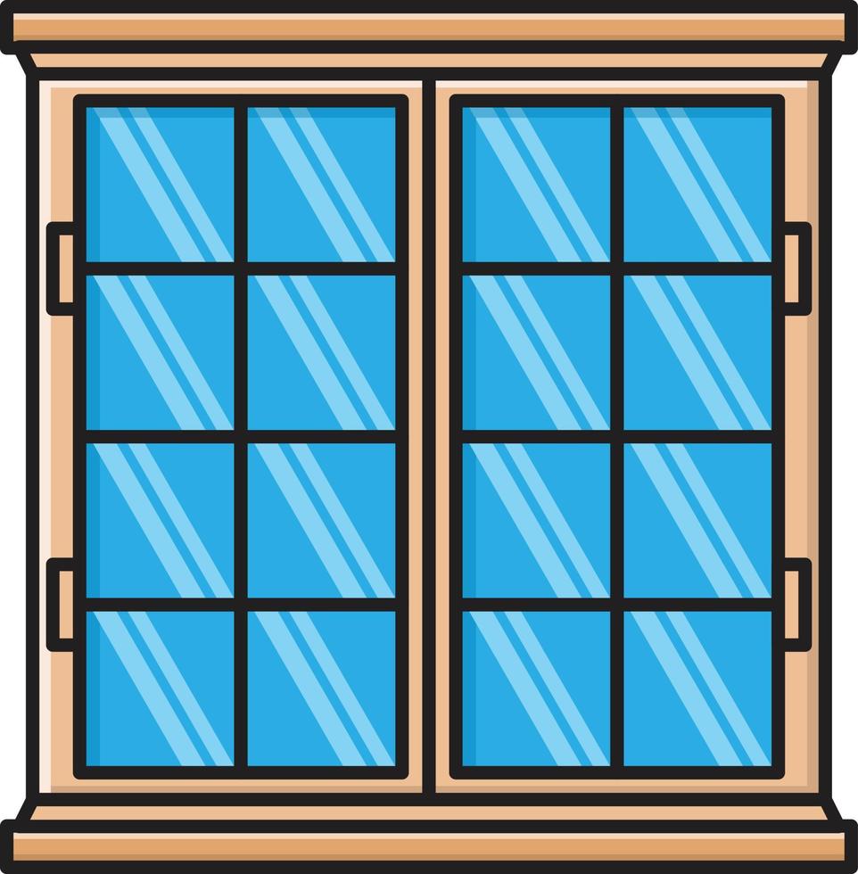 ilustración de vector de ventana en un fondo. símbolos de calidad premium. iconos vectoriales para concepto y diseño gráfico.