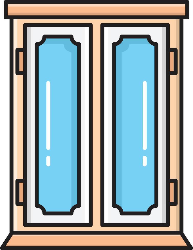 ilustración de vector de armario en un fondo. símbolos de calidad premium. iconos vectoriales para concepto y diseño gráfico.