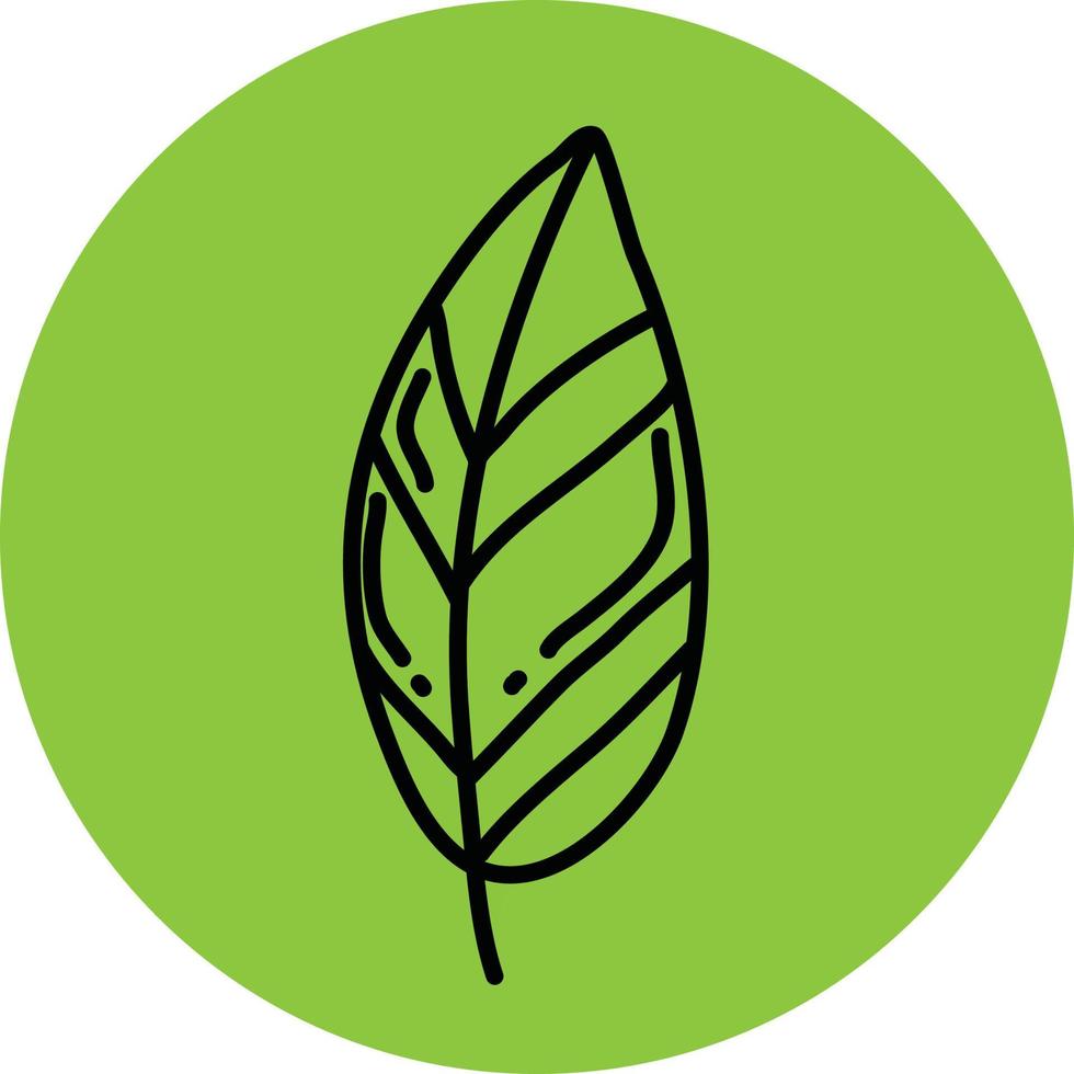 Seasonal green leaf, illustration, vector on a white background