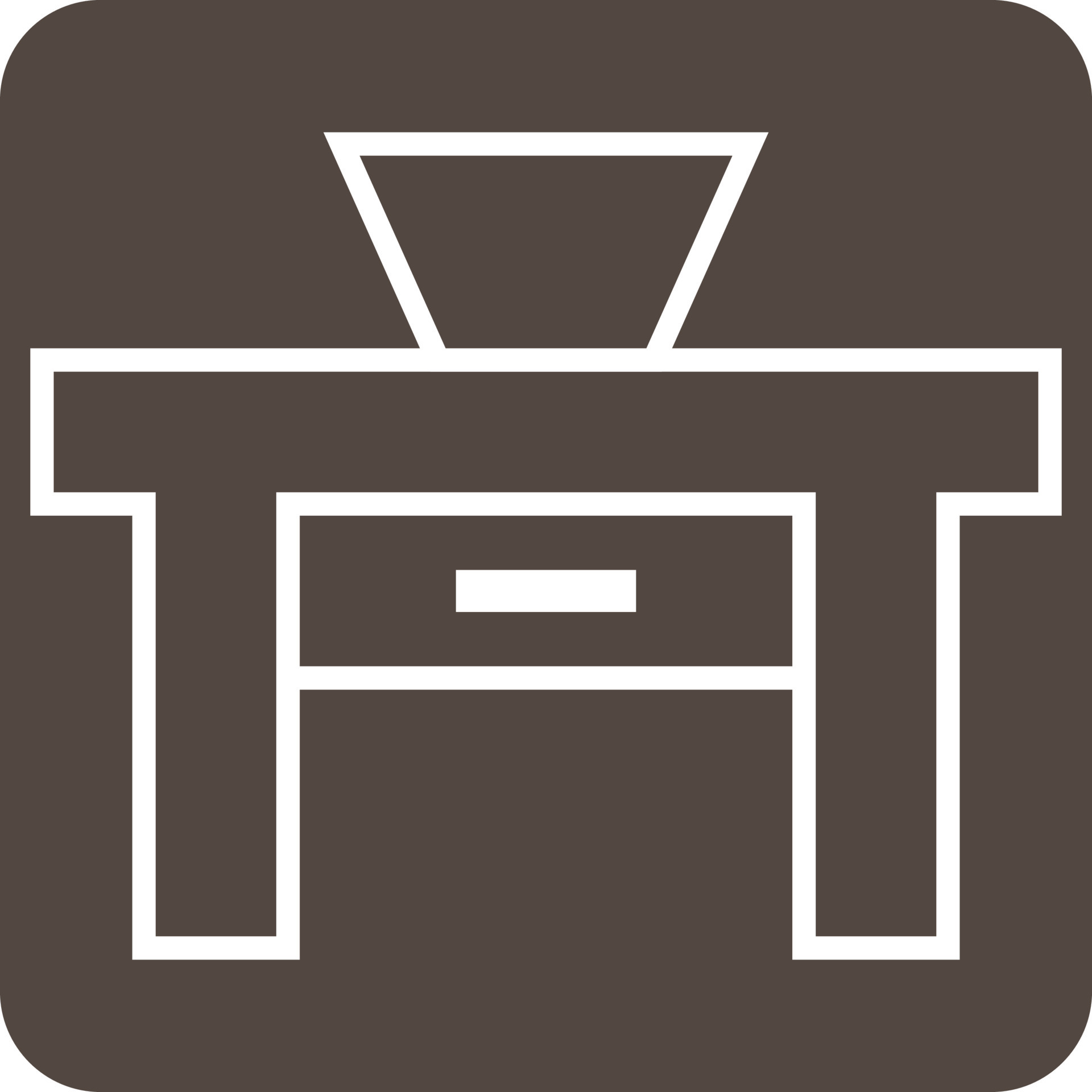 Brown table, illustration, vector on a white background. 13561777
