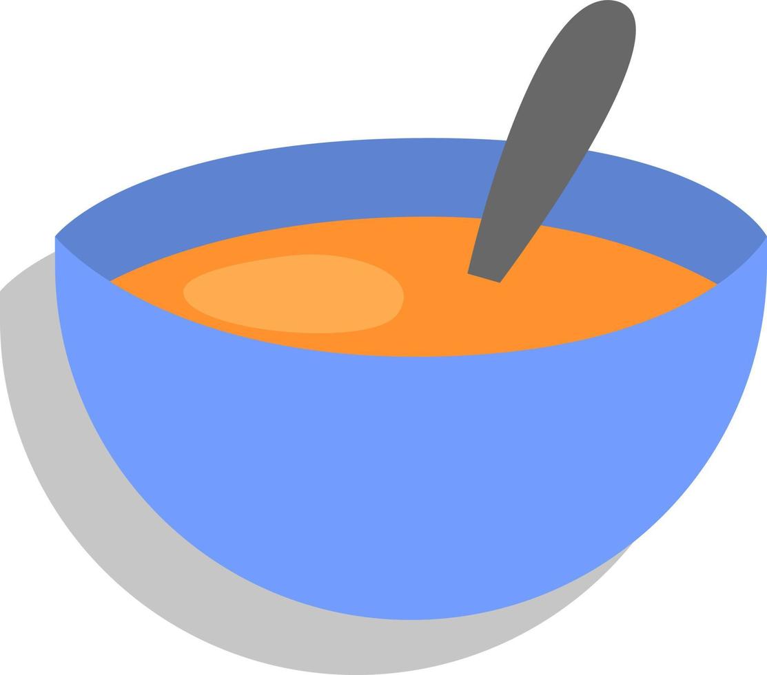 sopa de cena, ilustración, vector, sobre un fondo blanco. vector