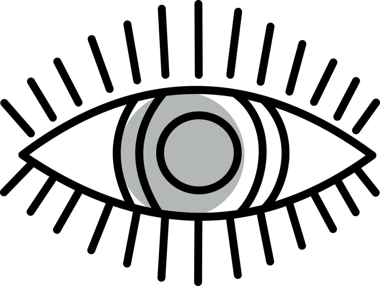 Abstarct eye, illustration, vector on a white background.