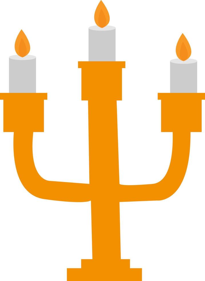 Candlestick, illustration, vector on white background.