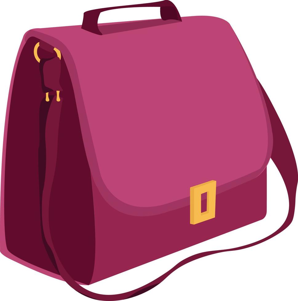 Violet purse, illustration, vector on white background