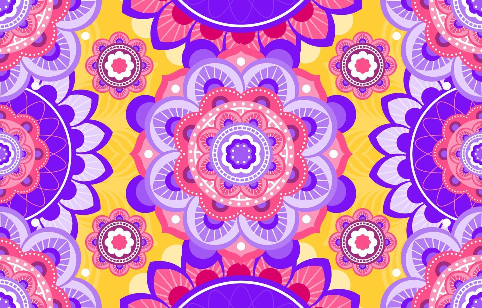 Flat Diwali Rangoli Background vector
