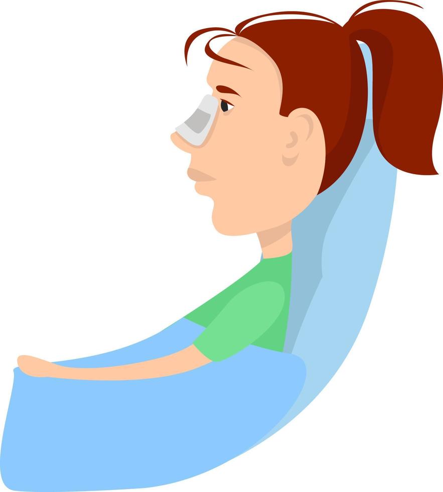 Rhinoplasty , illustration, vector on white background