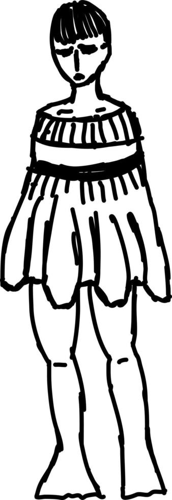 Abnormal dress, illustration, vector on white background.