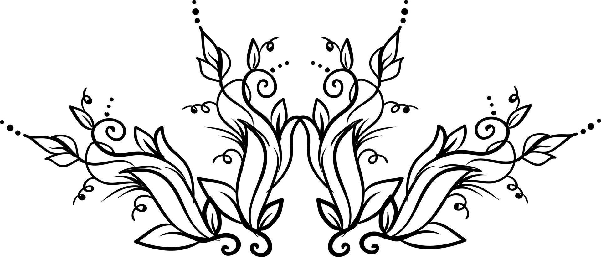 Decorative plant, illustration, vector on white background.