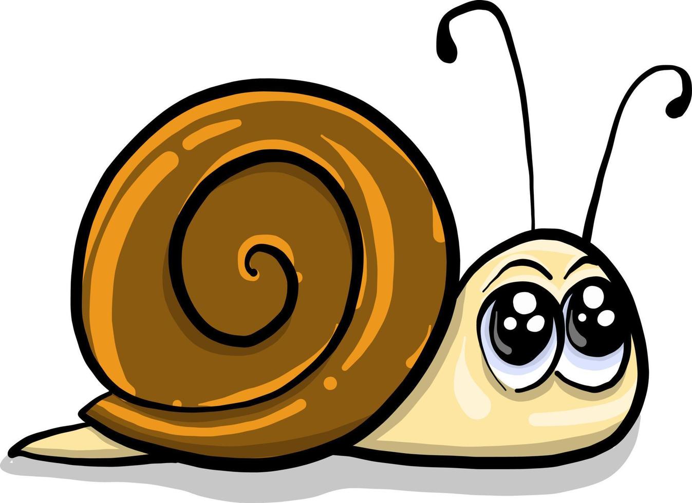 Small snail , illustration, vector on white background