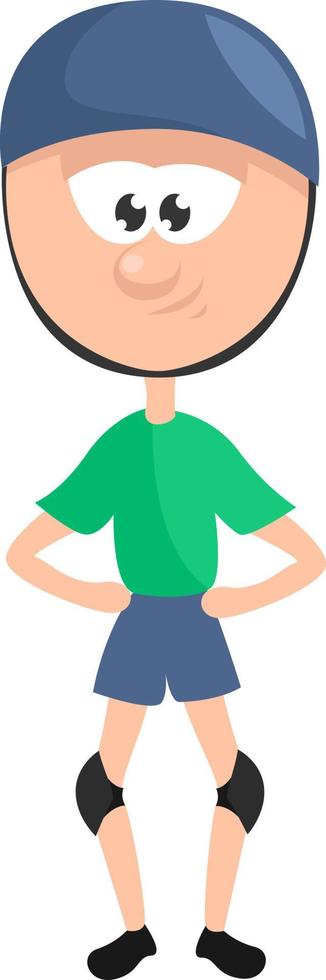 Experienced stuntman, illustration, vector on white background
