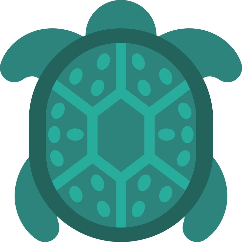 tortuga cian, ilustración, vector, sobre un fondo blanco. vector