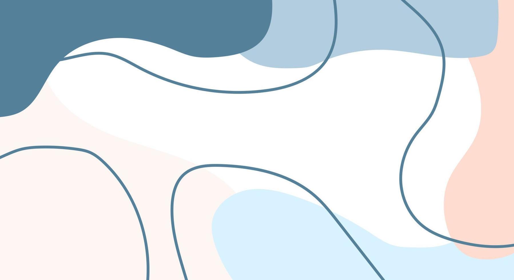 Fashion Stylish Templates with Organic Abstract Shapes and Line in Nude Pastel Colors Minimalist Background with Copy Space for Text or Message vector