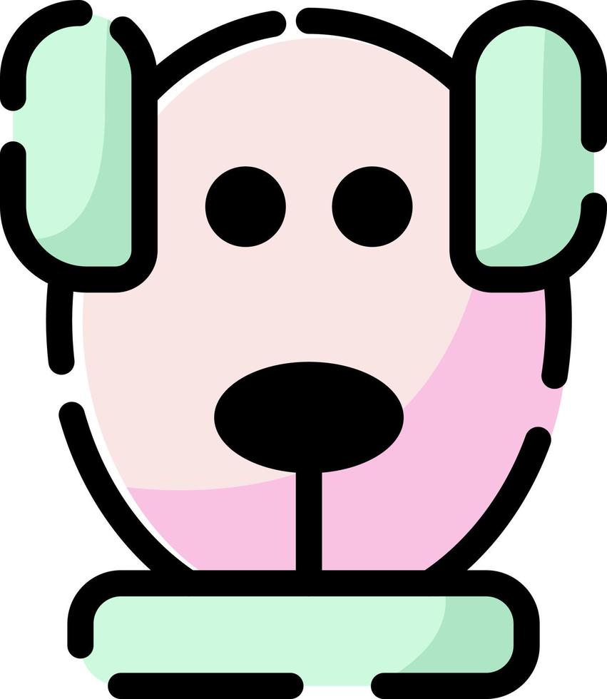 Pet shop dog, illustration, vector on a white background.