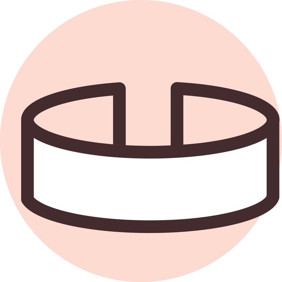 pulsera de oro, ilustración, vector sobre fondo blanco.