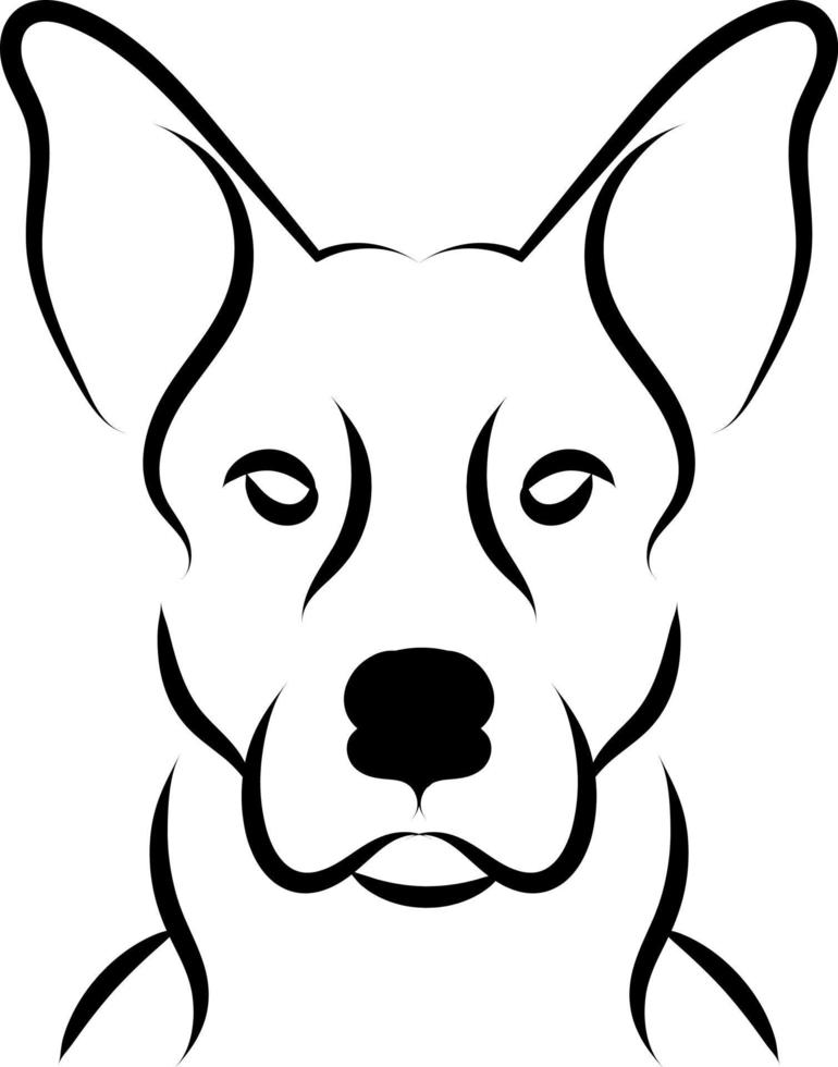 lindo doberman, ilustración, vector sobre fondo blanco.