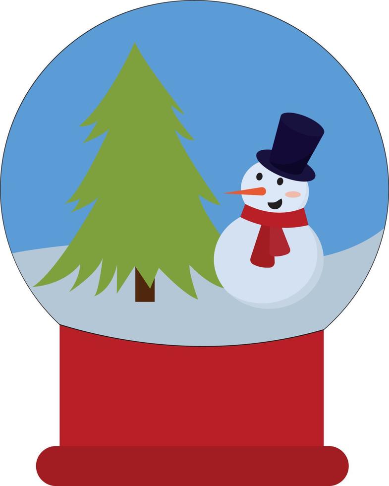 Christmas toy, illustration, vector on white background.