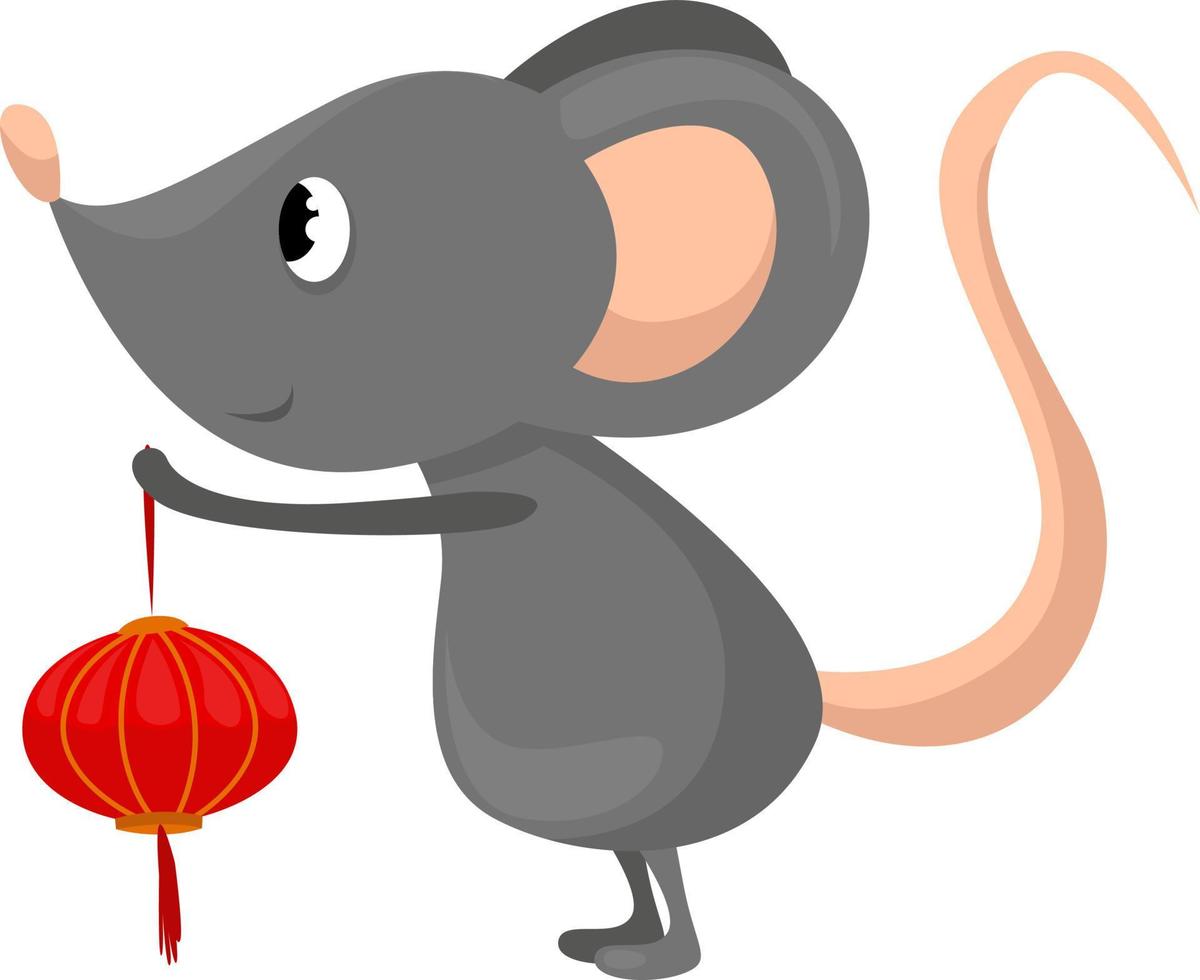 Year of the rat, illustration, vector on white background