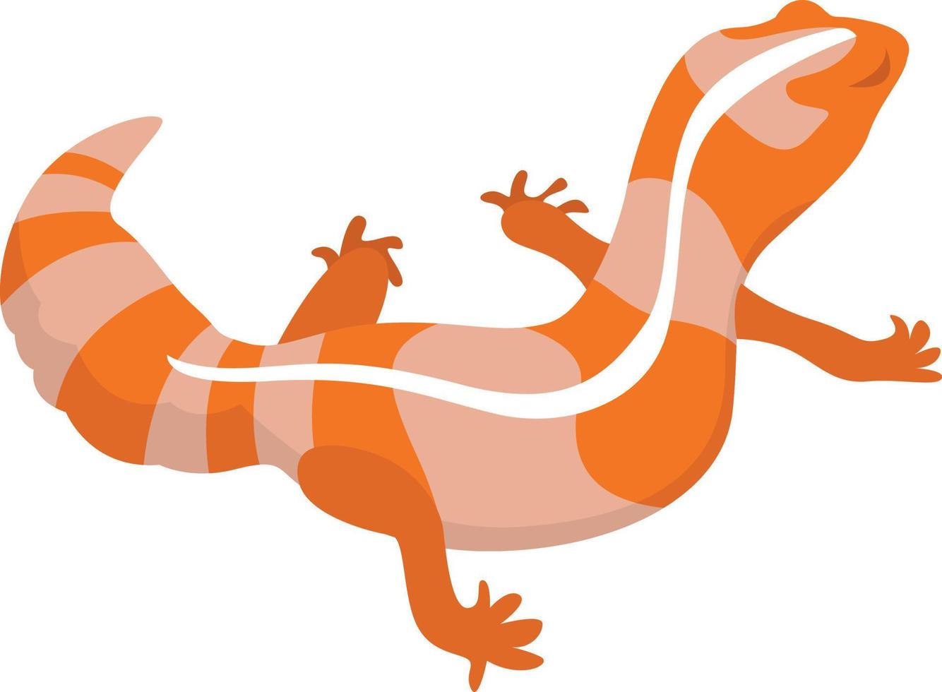 Orange lizard, illustration, vector on white background