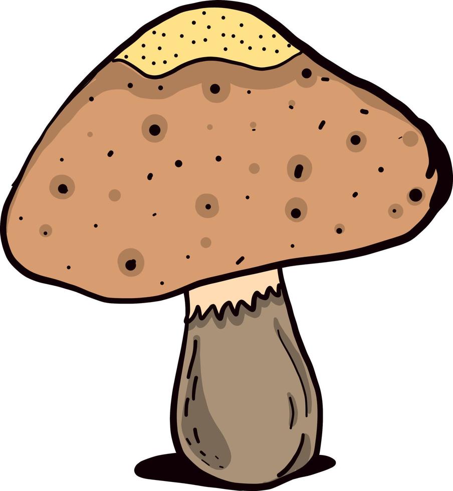 Brown mushroom ,illustration,vector on white background vector