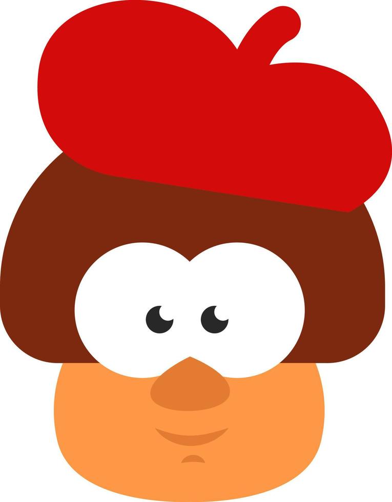 Artist mushroom, illustration, vector on a white background.