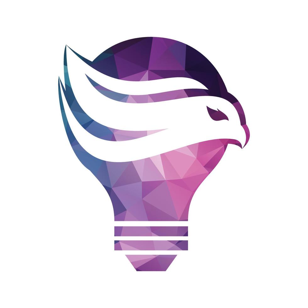 diseño vectorial del logotipo de cabeza de águila. diseño de plantilla de vector de pájaro.