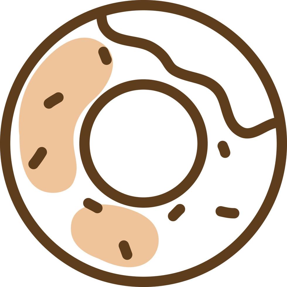 Bakery donut, illustration, vector on a white background.