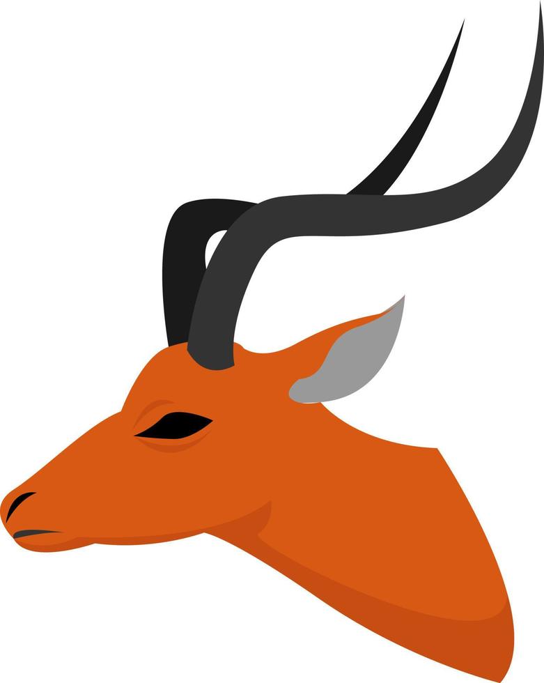 Antelope, illustration, vector on white background.