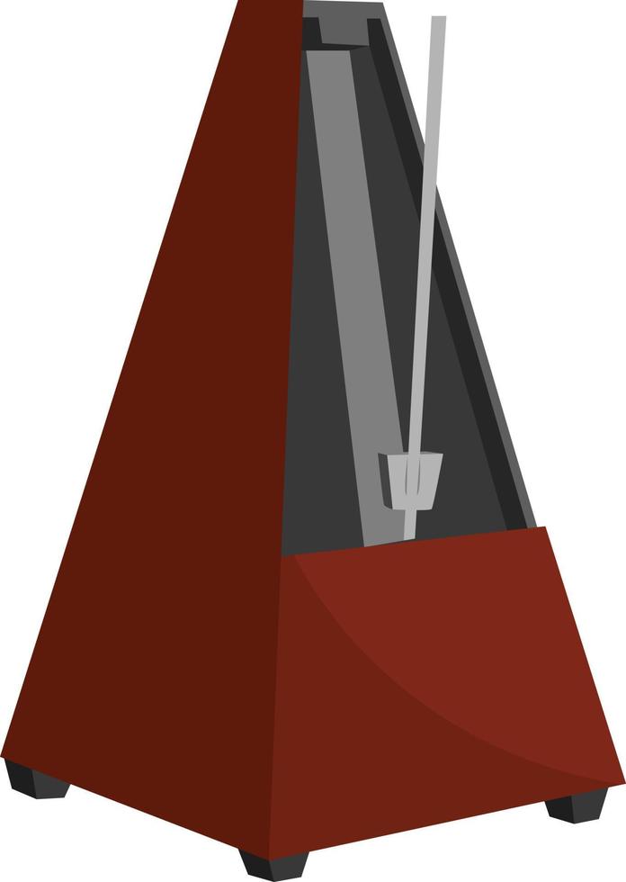 Metronome, illustration, vector on white background