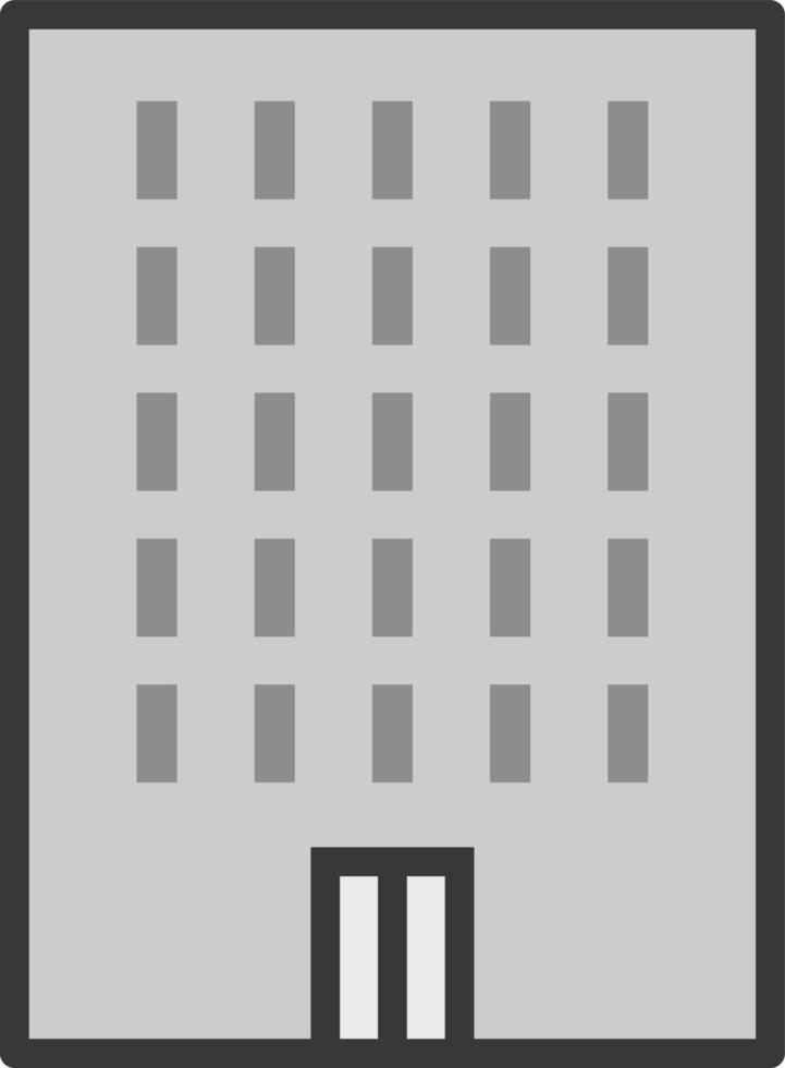 Grey hospital building, illustration, on a white background. vector