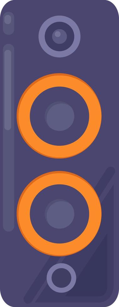Big music speaker, illustration, vector on white background.