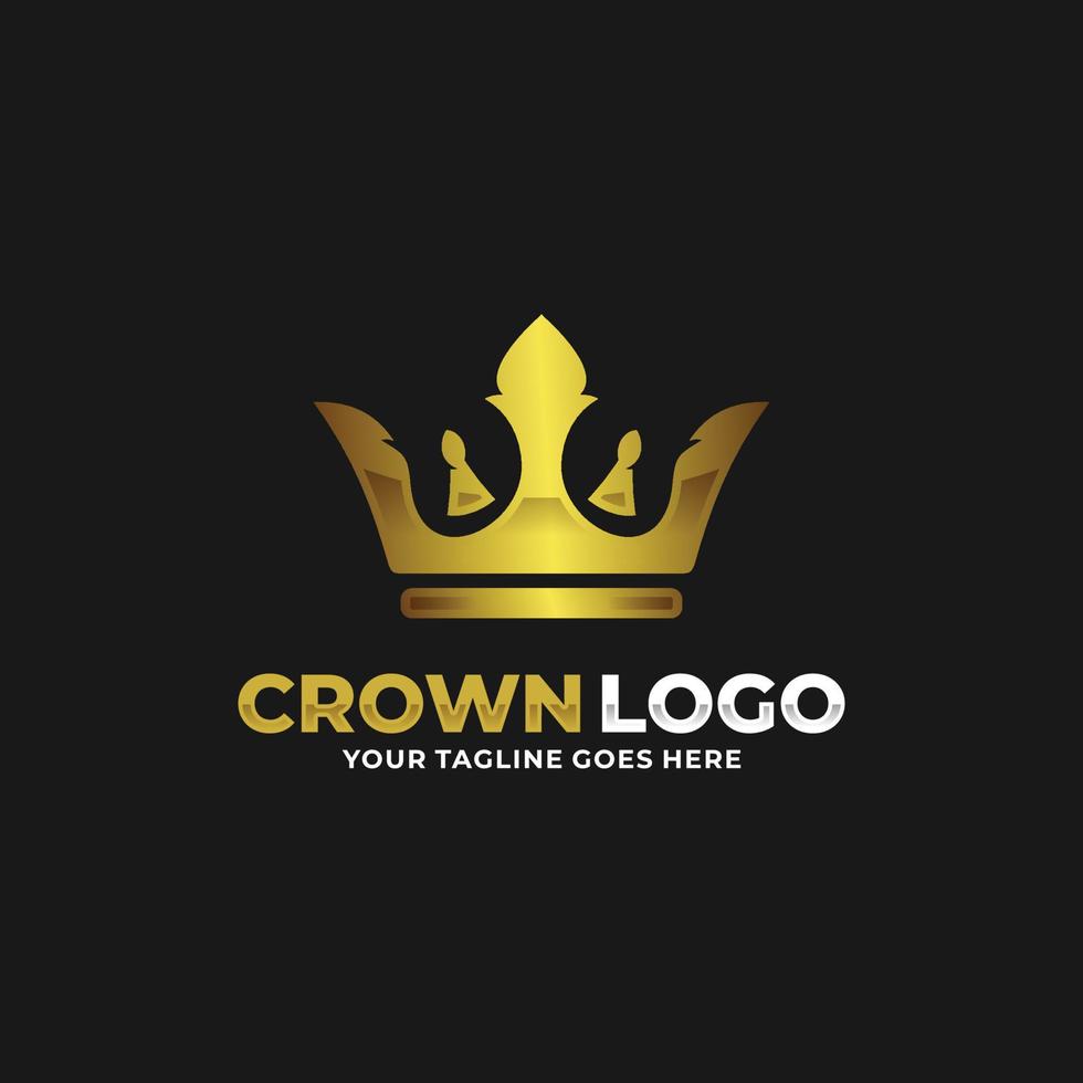 Ilustración de vector de diseño de logotipo de corona