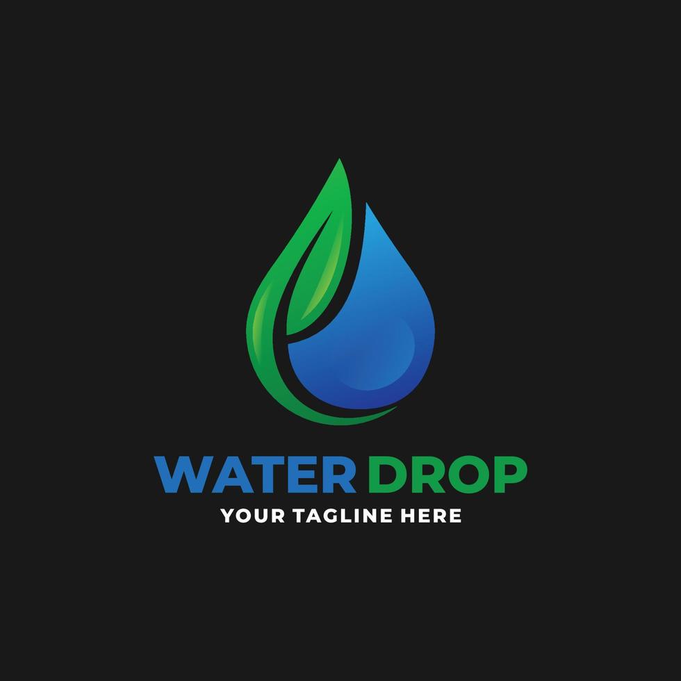 vector de diseño de logotipo de gota de agua