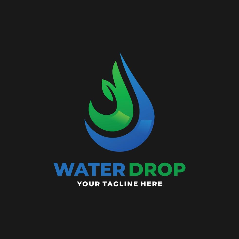 Water drop logo design vector