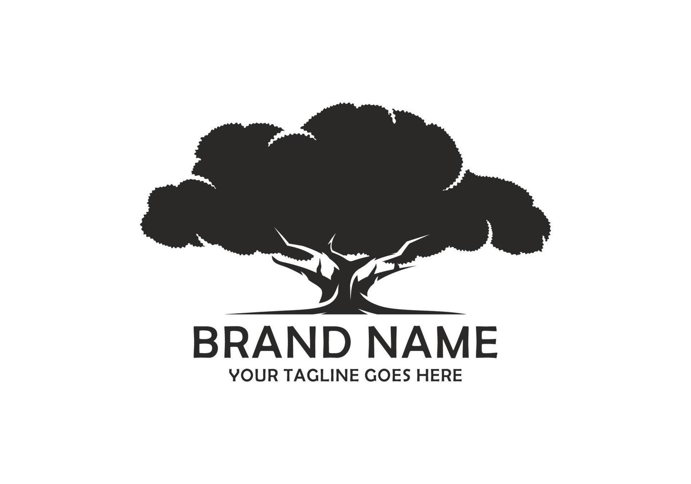 Oak tree logo design vector