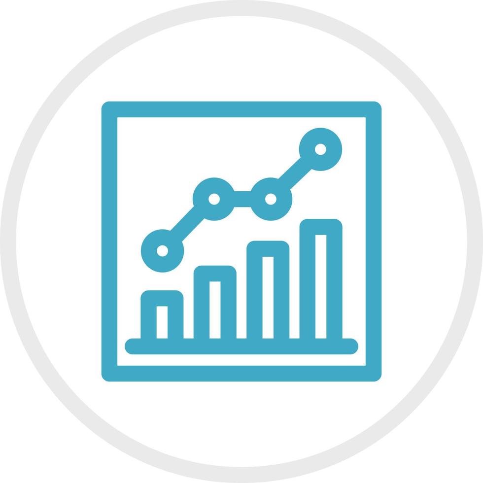 Blue business graph, illustration, vector on a white background.