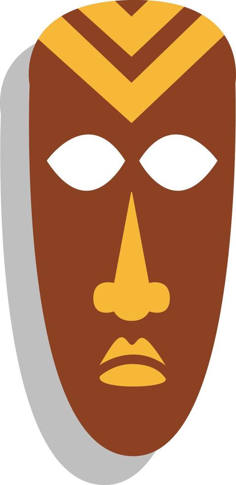 African mask, illustration, vector, on a white background. vector