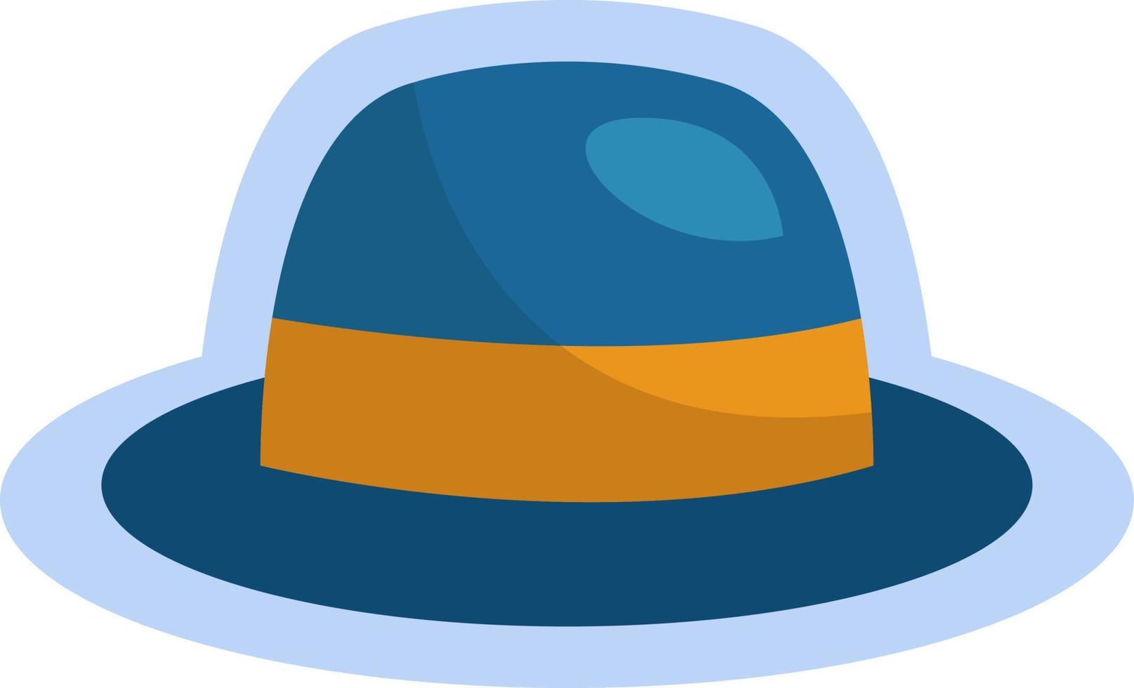 Blue man hat, illustration, vector on a white background.