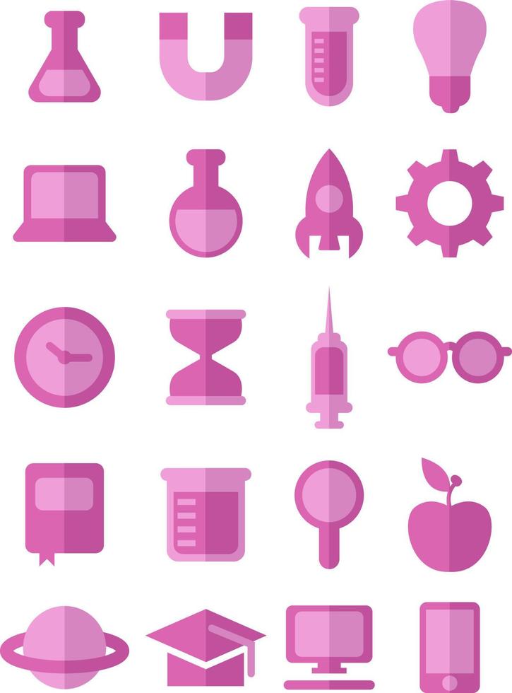 Science supplies, illustration, vector, on a white background. vector