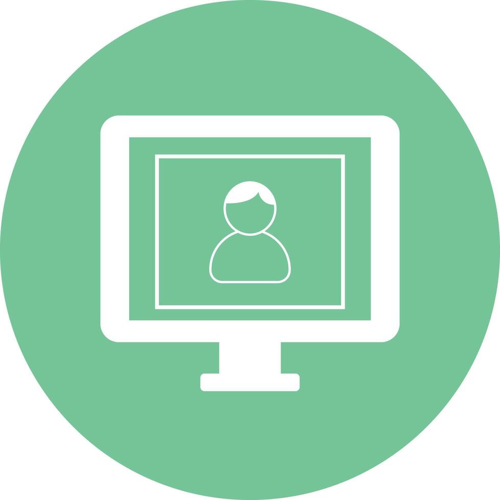 Communication computer, illustration, vector on white background.