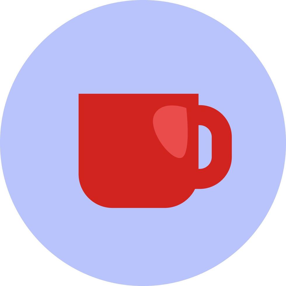 Red mug, illustration, vector on a white background.