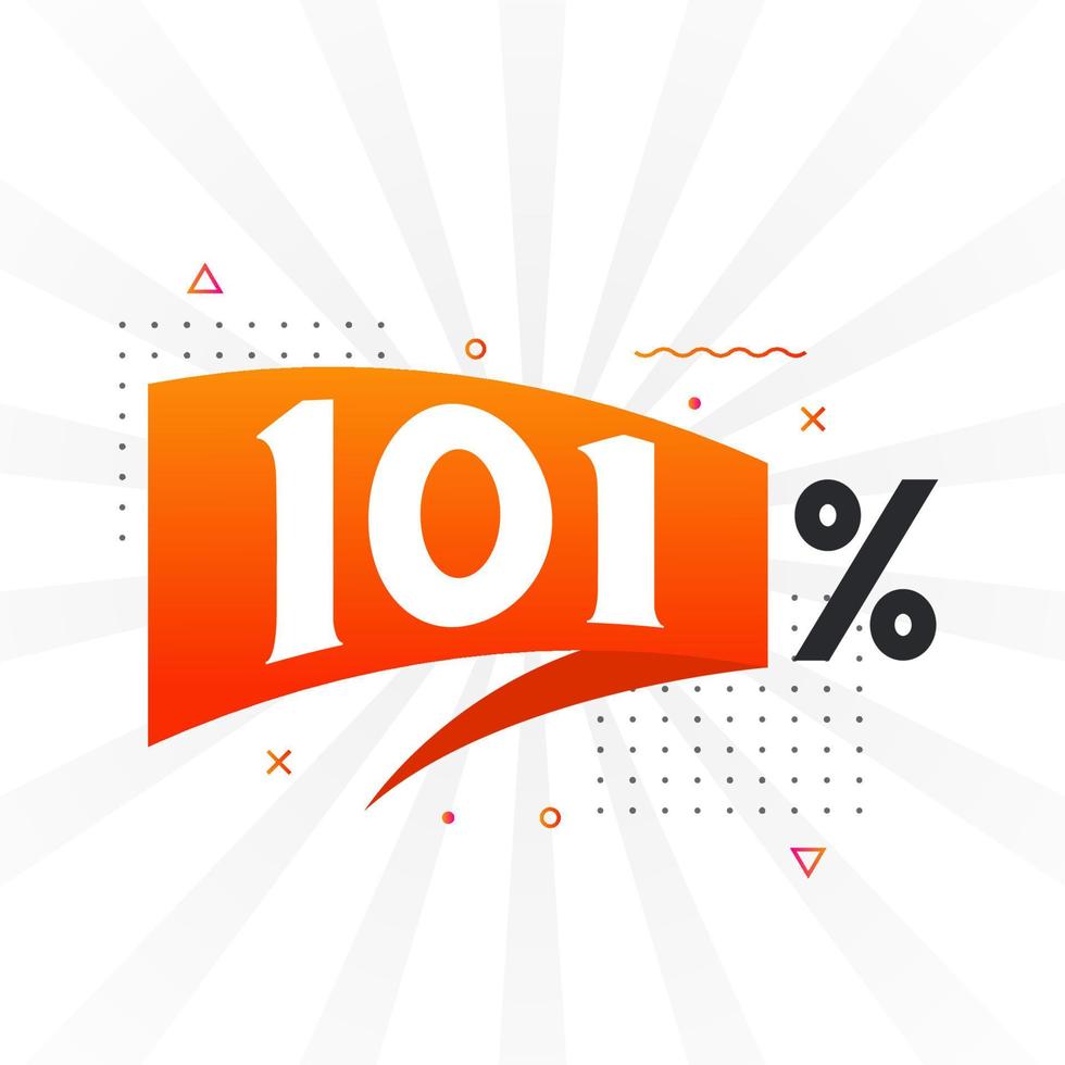 101 discount marketing banner promotion. 101 percent sales promotional design. vector