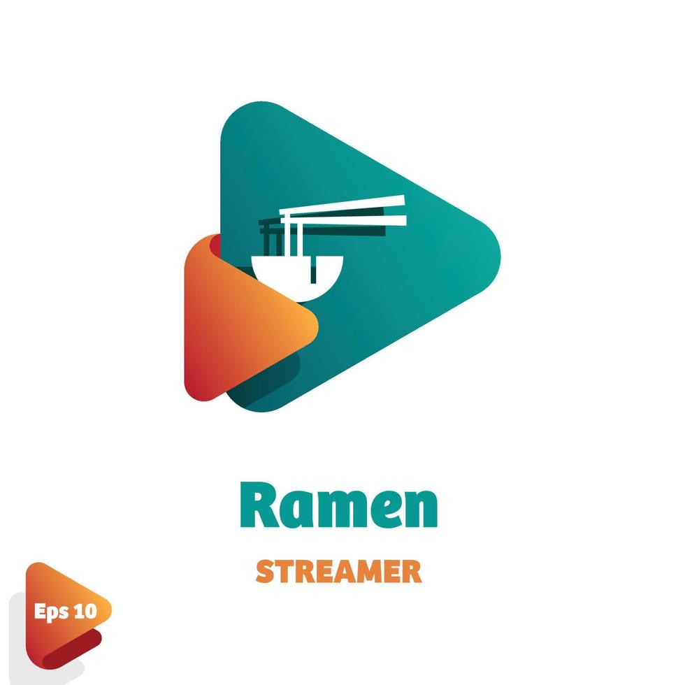 logotipo de la serpentina de ramen vector