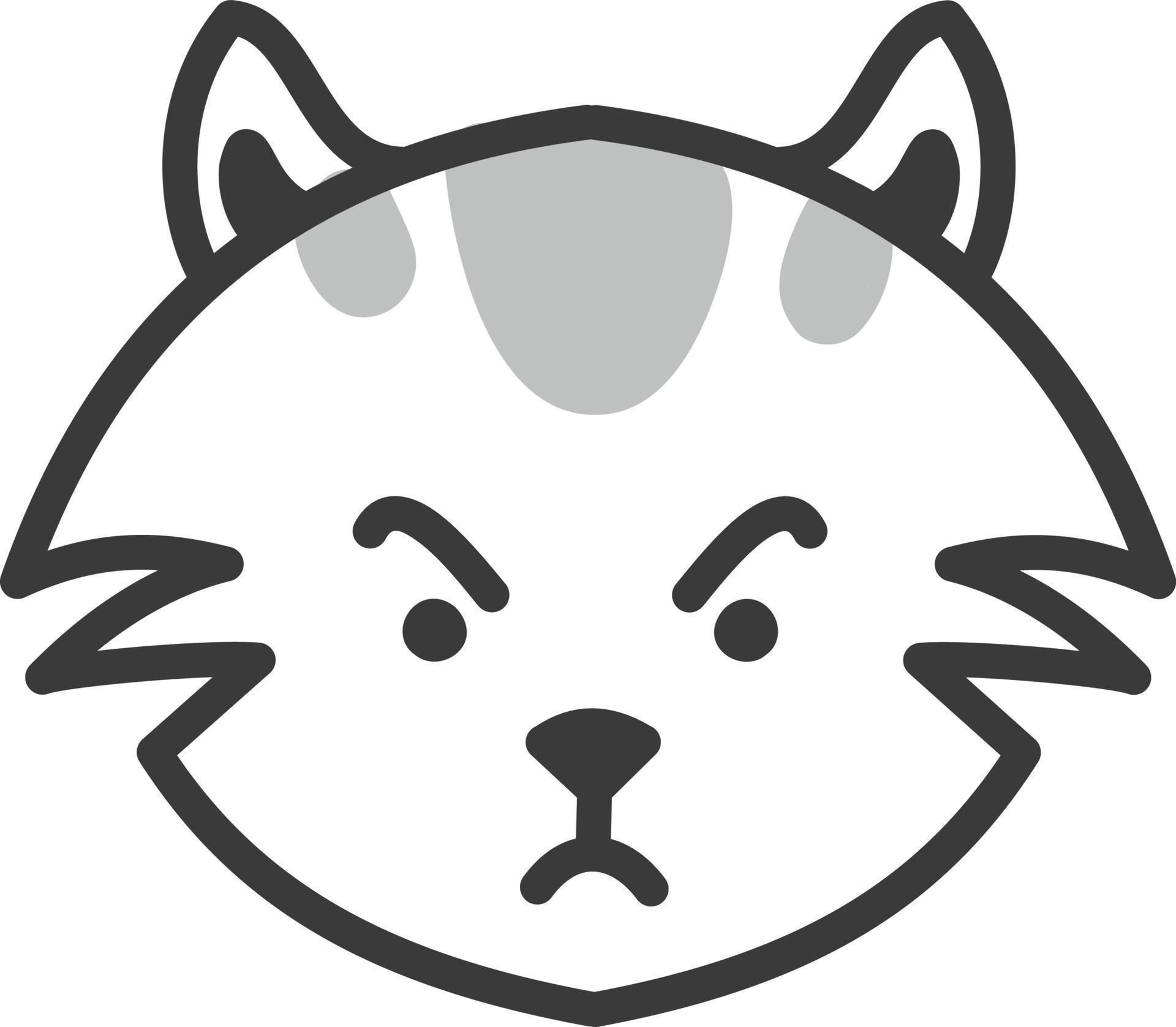 Grey Angry Cat Illustration Vector On A White Background 13565369 Grey Angry Cat Illustration Vector On A White Background 13565369