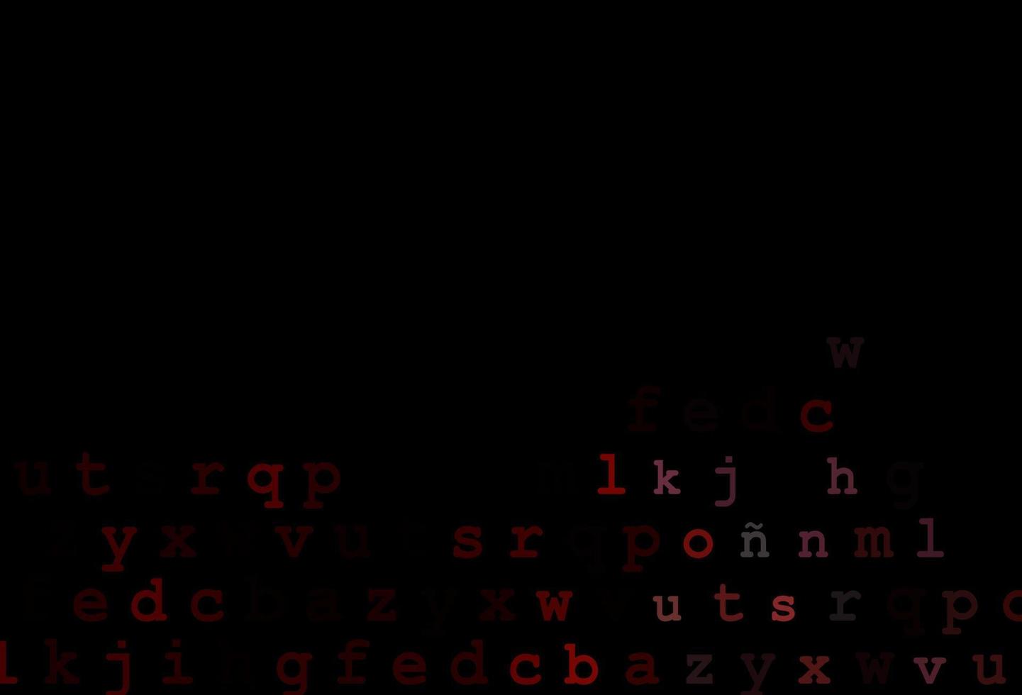 Dark red vector layout with latin alphabet.